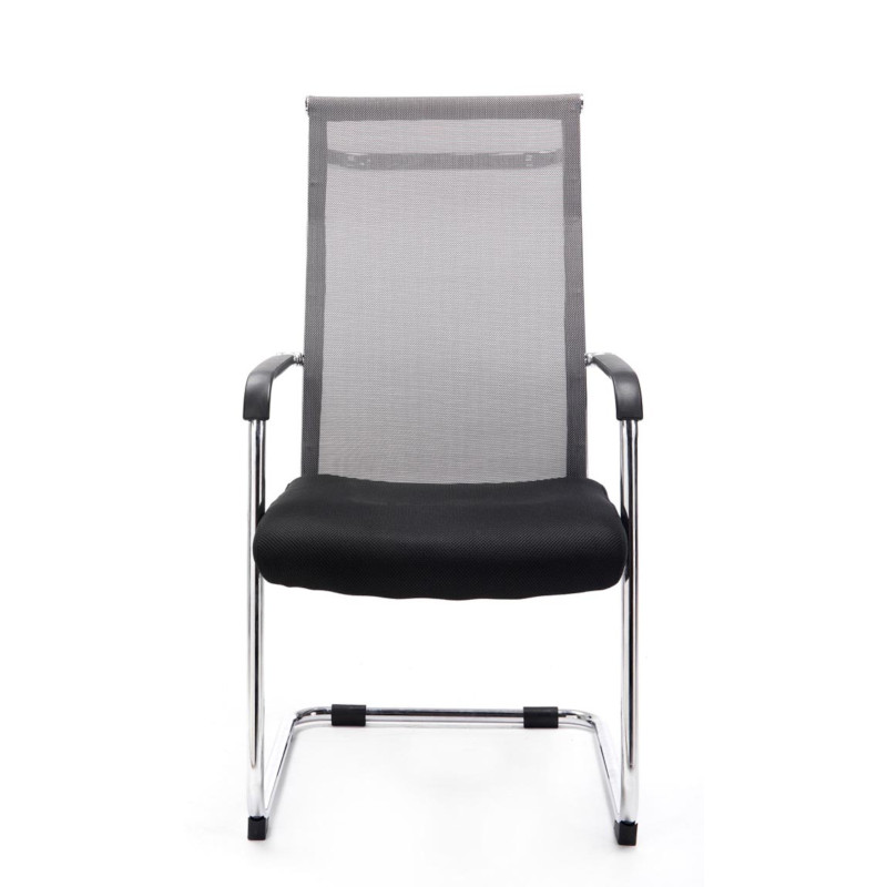 Ensemble de 2 chaises visiteurs Brenda grises