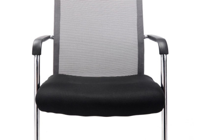 Ensemble de 2 chaises visiteurs Brenda grises