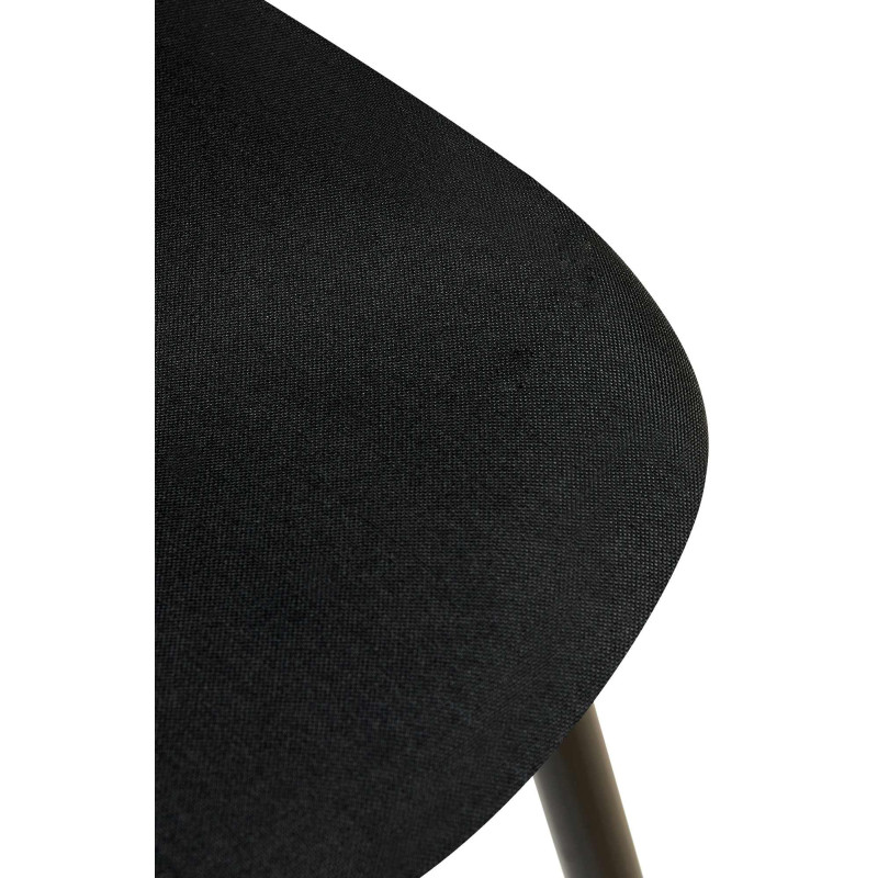 Insieme di 4 sedie Giverny, tessuto, nero