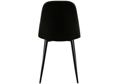 Conjunto de 4 sillas Giverny, tela, negro