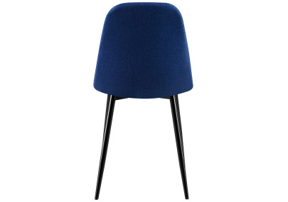 Ensemble de 4 chaises Giverny, tissu, bleu