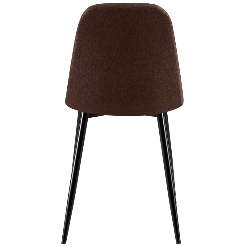 Conjunto de 4 sillas Giverny de tela marrón