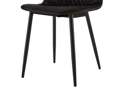 Conjunto de 4 sillas Giverny, terciopelo, negro