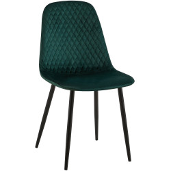 Ensemble de 4 chaises Giverny en velours vert
