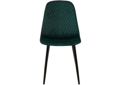Ensemble de 4 chaises Giverny en velours vert