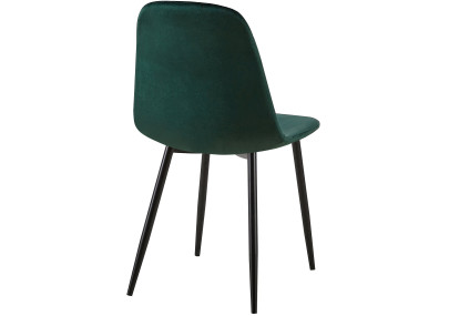 Ensemble de 4 chaises Giverny en velours vert
