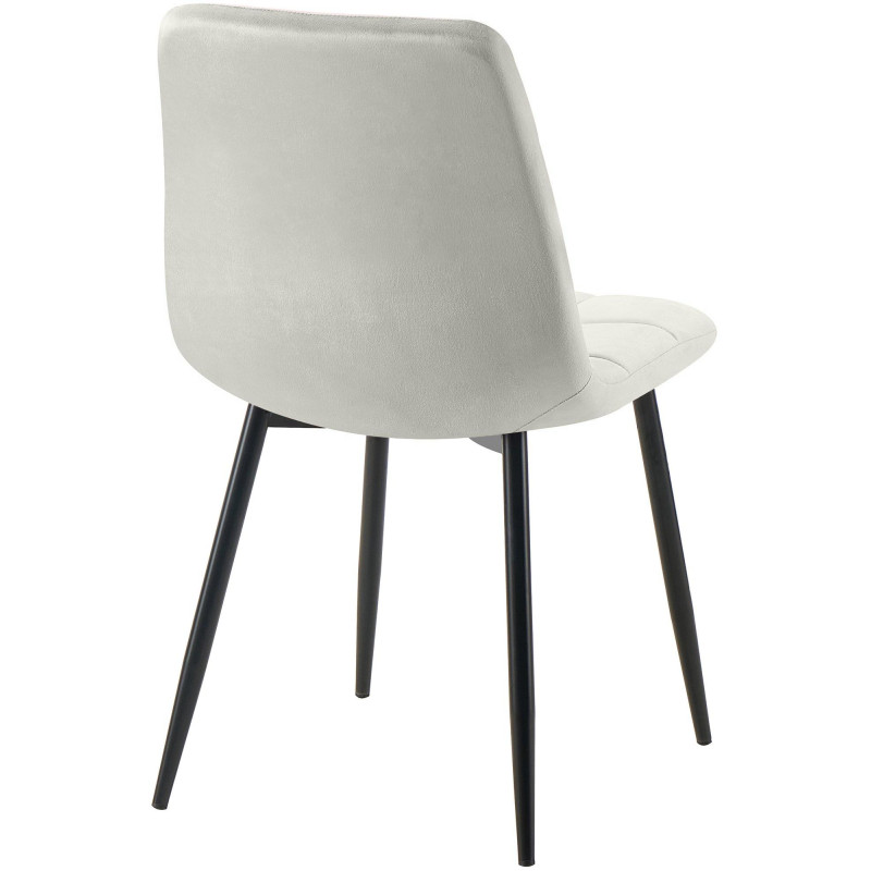 Conjunto de 4 sillas de comedor Antibes grises