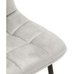 Conjunto de 4 sillas de comedor Antibes grises