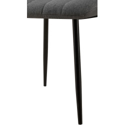 Ensemble de 4 chaises Dijon, tissu gris foncé