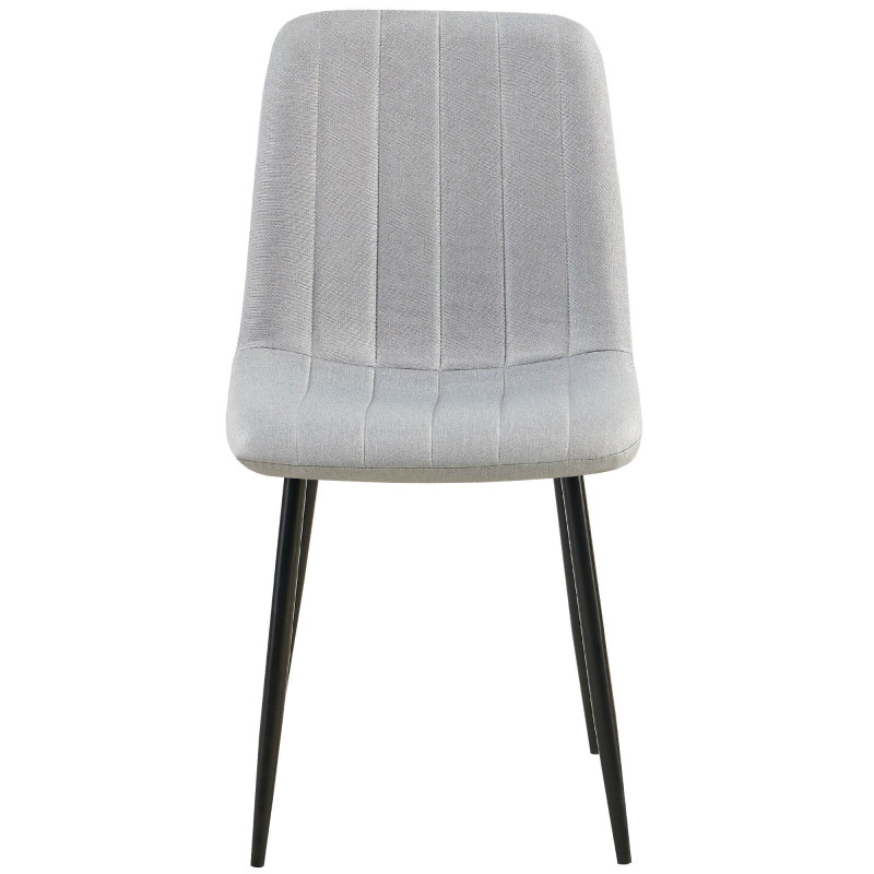 Ensemble de 4 chaises en tissu gris Dijon