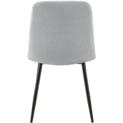 Ensemble de 4 chaises en tissu gris Dijon
