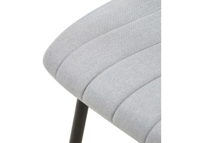 Ensemble de 4 chaises en tissu gris Dijon