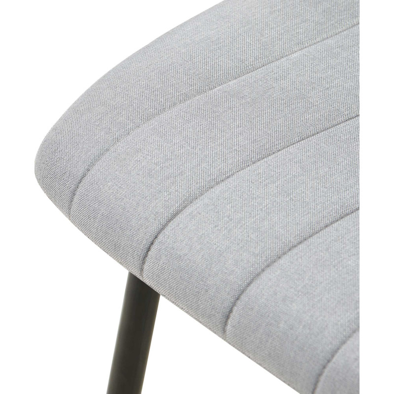 Insieme di 4 sedie in tessuto grigio Dijon