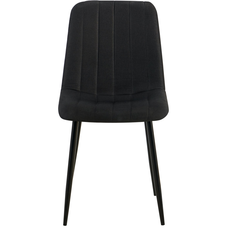 Conjunto de 4 sillas Dijon, tela negra