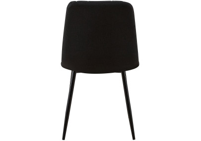 Ensemble de 4 chaises Dijon, tissu noir