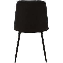 Conjunto de 4 sillas Dijon, tela negra