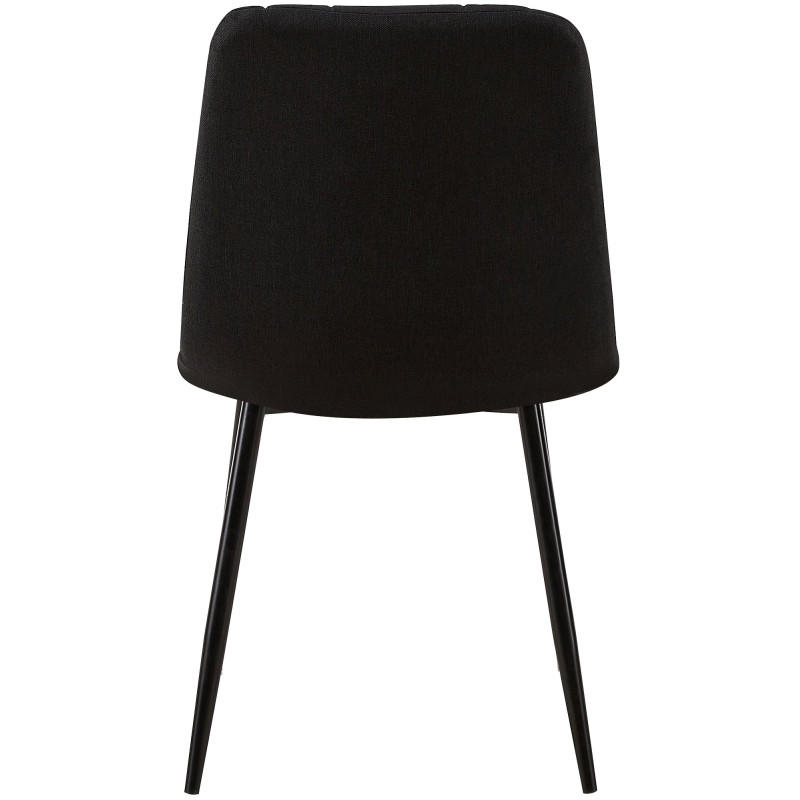 Conjunto de 4 sillas Dijon, tela negra