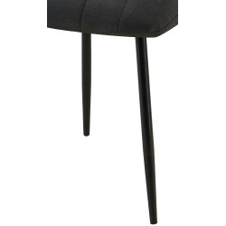 Conjunto de 4 sillas Dijon, tela negra