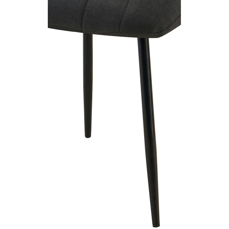 Conjunto de 4 sillas Dijon, tela negra