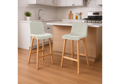 Tabouret de bar Hoover Velvet Natura Crème