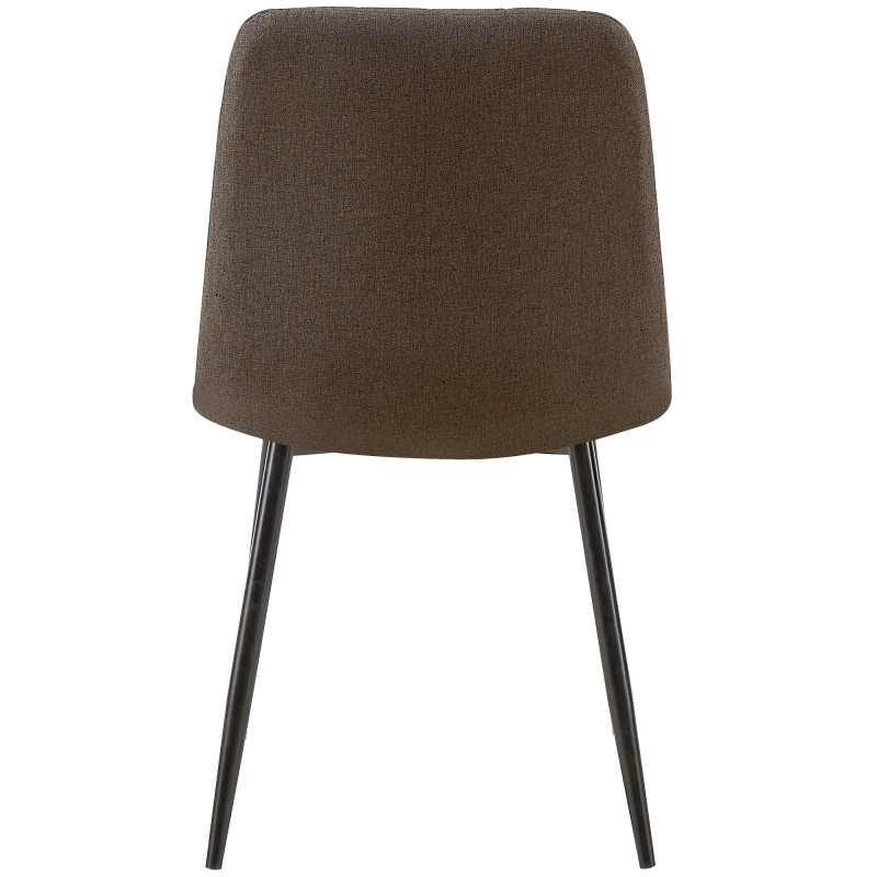 Ensemble de 4 chaises Dijon, tissu marron