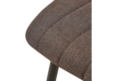 Ensemble de 4 chaises Dijon, tissu marron