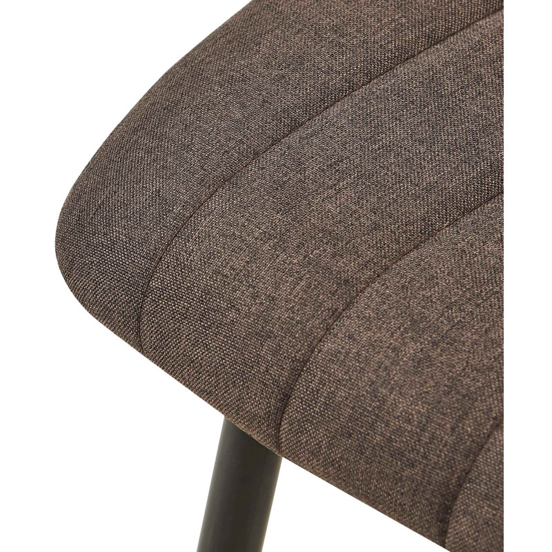 Insieme di 4 sedie Dijon, tessuto marrone