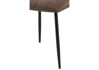 Ensemble de 4 chaises Dijon, tissu marron