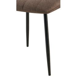 Insieme di 4 sedie Dijon, tessuto marrone