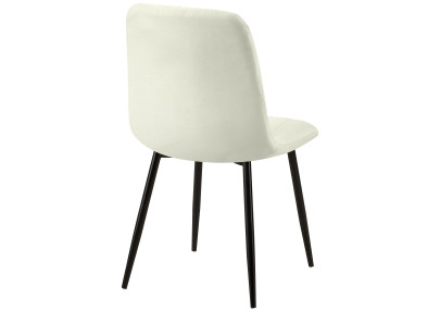 Ensemble de 4 chaises en tissu crème Dijon