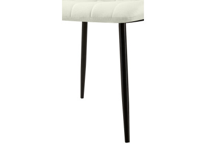 Ensemble de 4 chaises en tissu crème Dijon