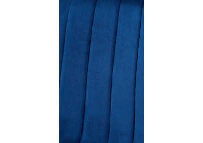 Ensemble de 4 chaises en velours bleu Dijon