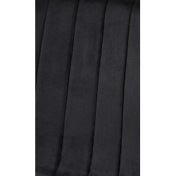 Conjunto de 4 sillones Dijon en terciopelo negro