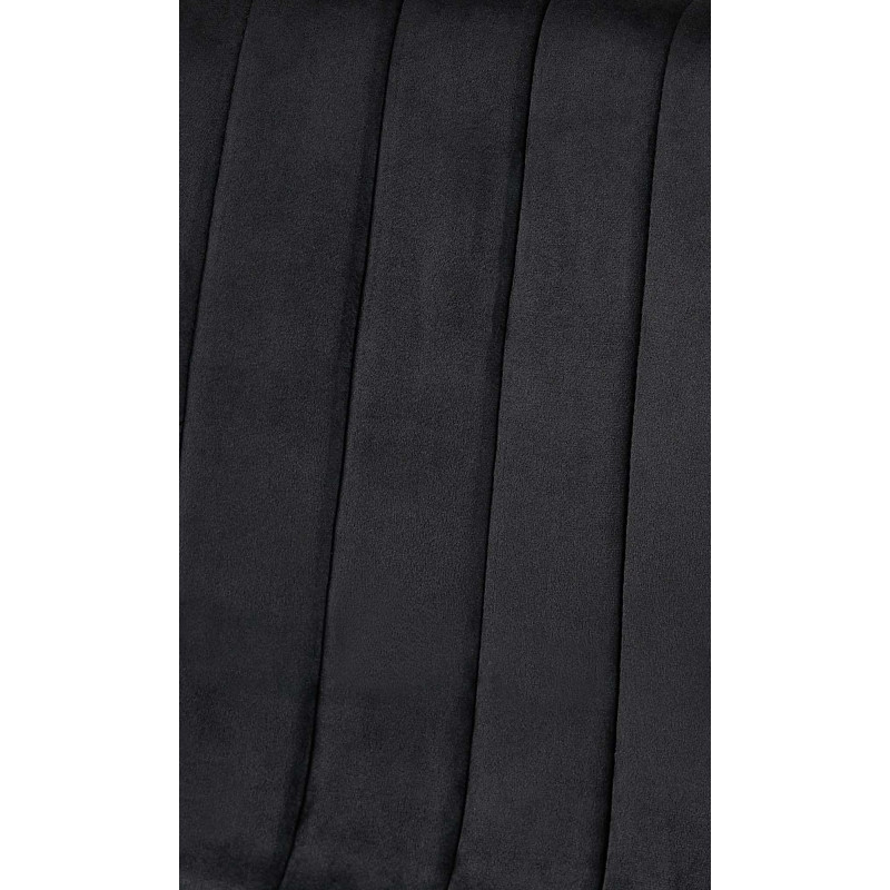 Conjunto de 4 sillones Dijon en terciopelo negro