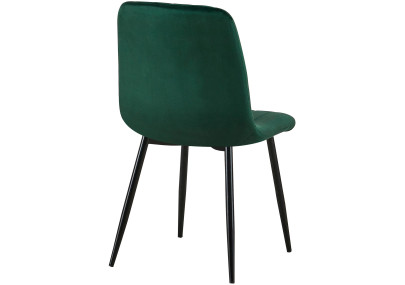 Insieme di 4 sedie in velluto verde Dijon