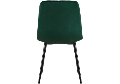 Ensemble de 4 chaises en velours vert Dijon