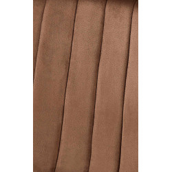 Ensemble de 4 chaises Dijon en velours marron