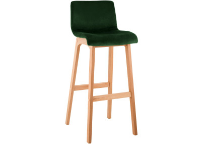 Tabouret de bar en velours Hoover, vert Natura