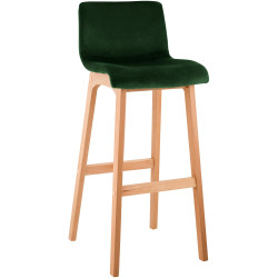 Tabouret de bar en velours Hoover, vert Natura