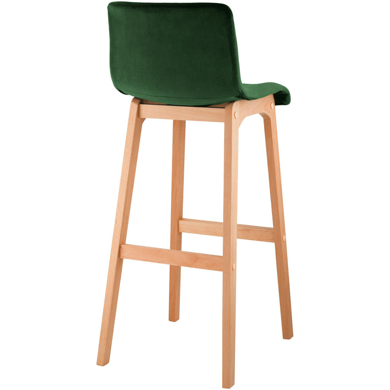 Tabouret de bar en velours Hoover, vert Natura