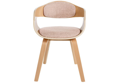 Ensemble de 2 chaises Kingston en tissu naturel/crème