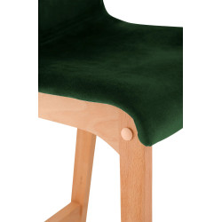 Tabouret de bar en velours Hoover, vert Natura