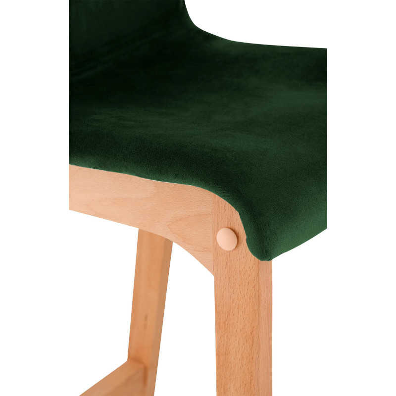 Tabouret de bar en velours Hoover, vert Natura