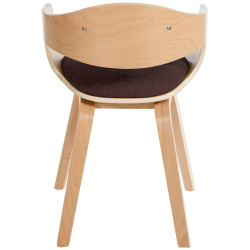 Coppia di sedie Kingston, tessuto naturale/marrone