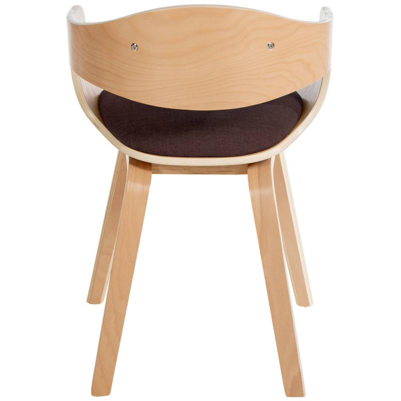 Coppia di sedie Kingston, tessuto naturale/marrone