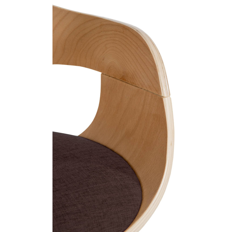 Ensemble de 2 chaises Kingston, tissu naturel/marron