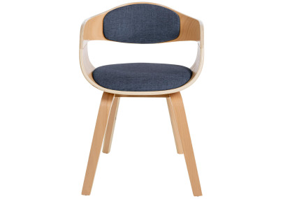 Ensemble de 2 chaises Kingston, tissu naturel/bleu