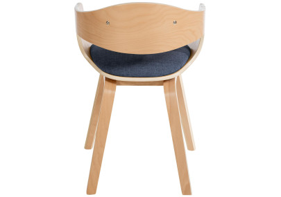 Conjunto de 2 sillas Kingston, tela natural/azul