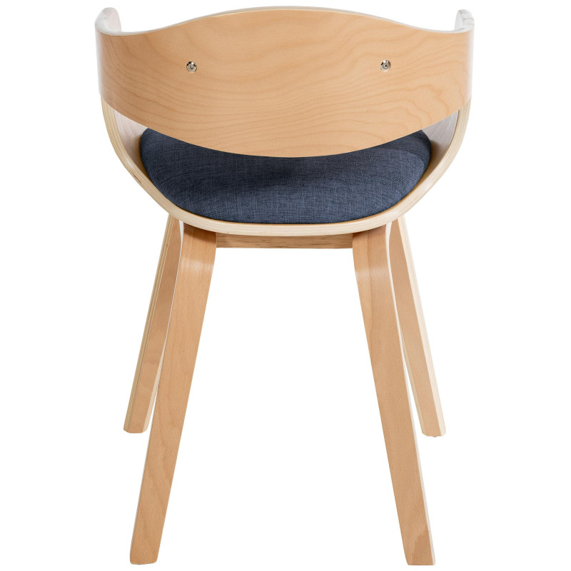 Conjunto de 2 cadeiras Kingston, tecido natural/azul