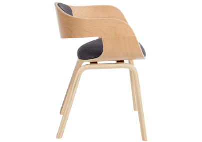 Ensemble de 2 chaises Kingston, tissu naturel/gris clair